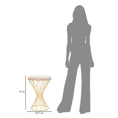 PUFF TOWER RÓŻOWA Ø 41x50 cm